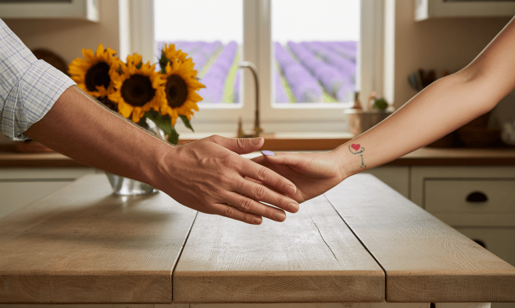 A short, warm greeting ritual sized for busy evenings.