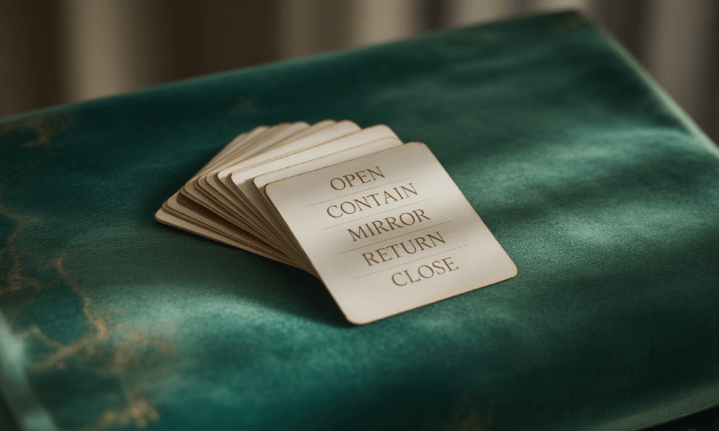 Pocket prompts for smoother talks under stress.