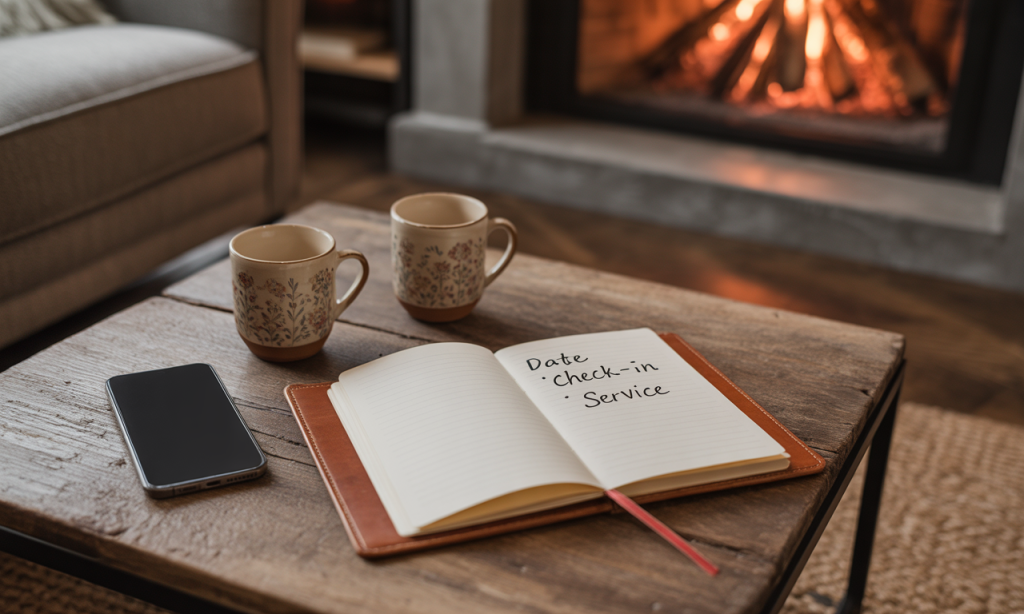 A simple weekly plan—date, check-in, service—that raises the floor on busy weeks.