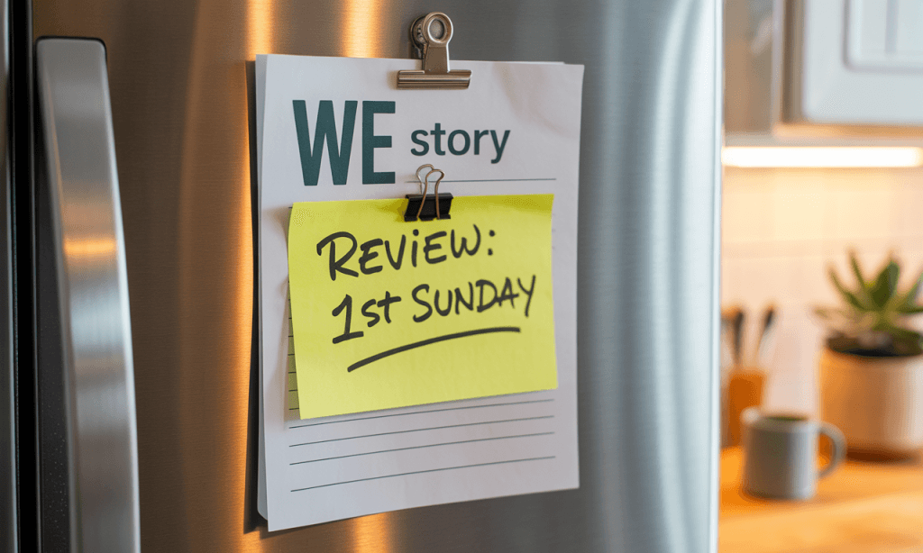 Prominent, revisable “we story” that stays visible and actionable in daily life. 
