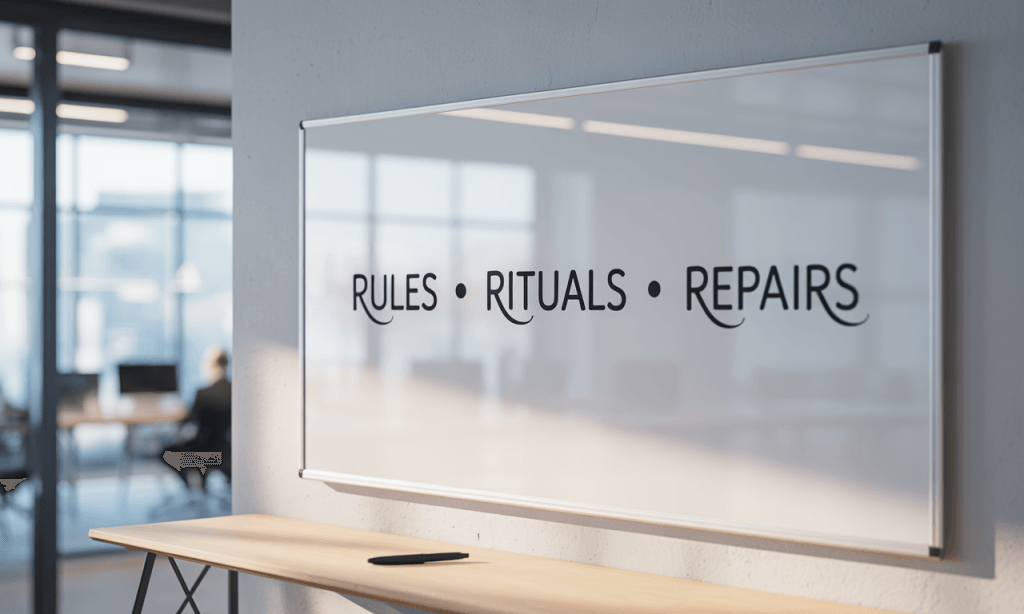 Rules you can run when you’re tired-structure that beats willpower.