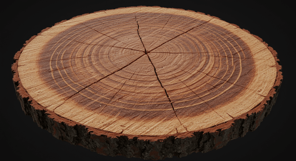 Close-up of tree rings representing years of growth, symbolizing how long-term marriages are built through struggle and time