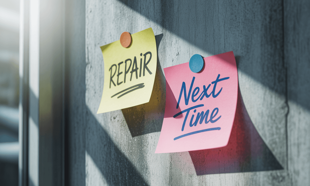 Simple, repeatable repair routine that lowers threat.