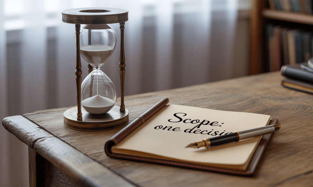 Time-boxed conversations that lower emotional load.