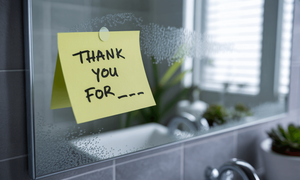 Simple appreciation note that invites safe, positive vulnerability.