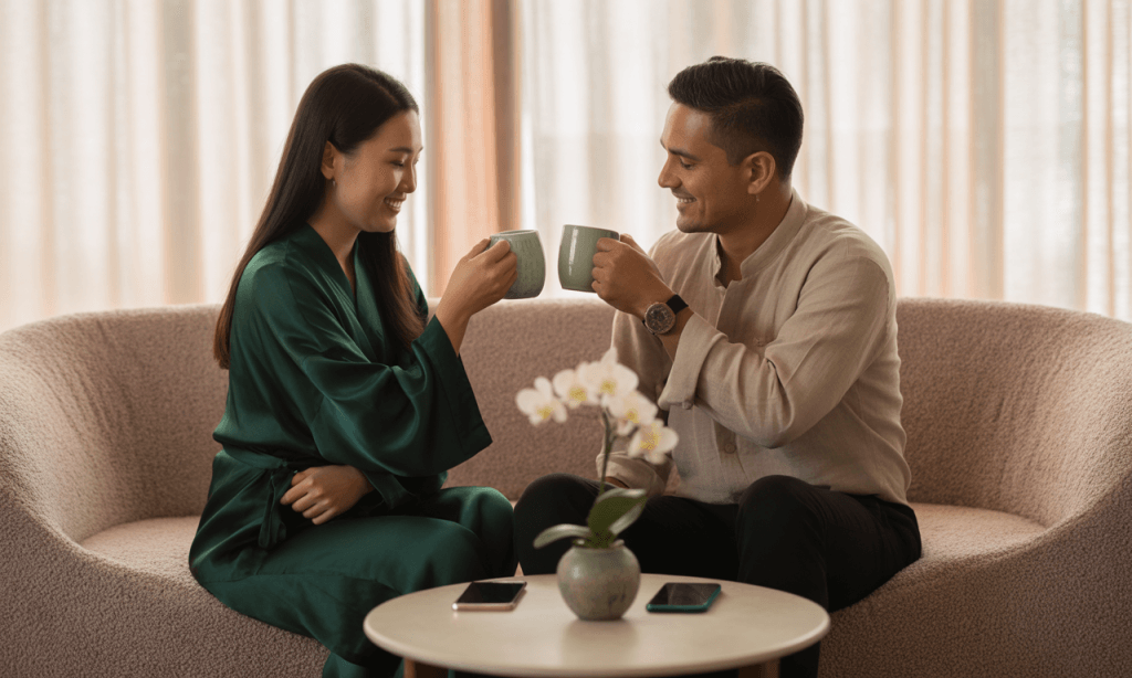 Phones down, five minutes of presence-Micro-Connections that keep love warm.
