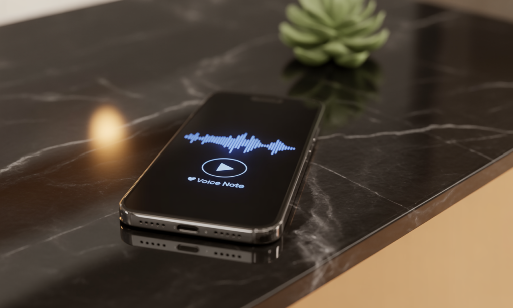 Five-minute micro-connection via voice note to maintain closeness on busy days.