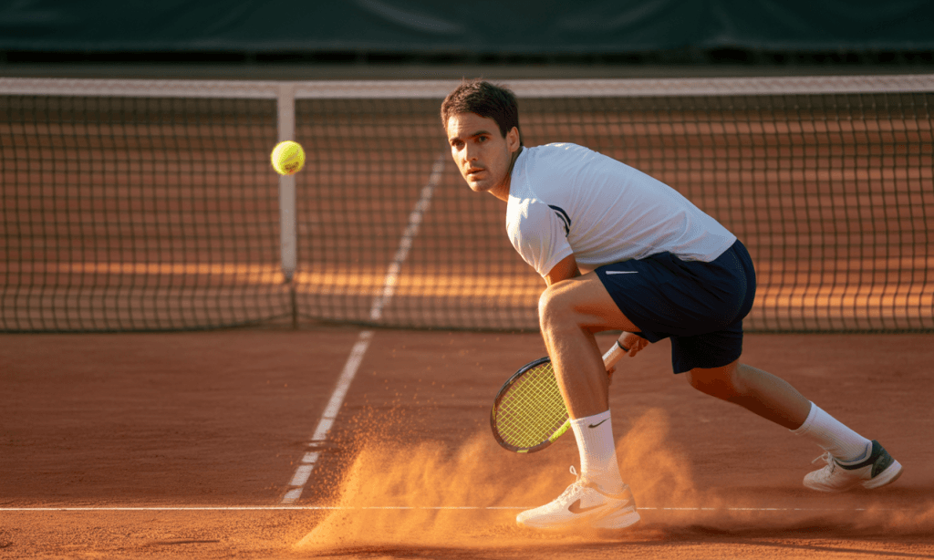 Tennis player letting the ball pass, symbolizing the choice to disengage from escalation.