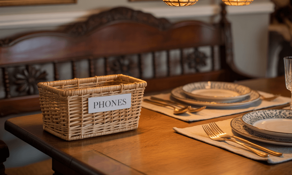 New defaults help a fresh start in marriage-no phones at dinner.