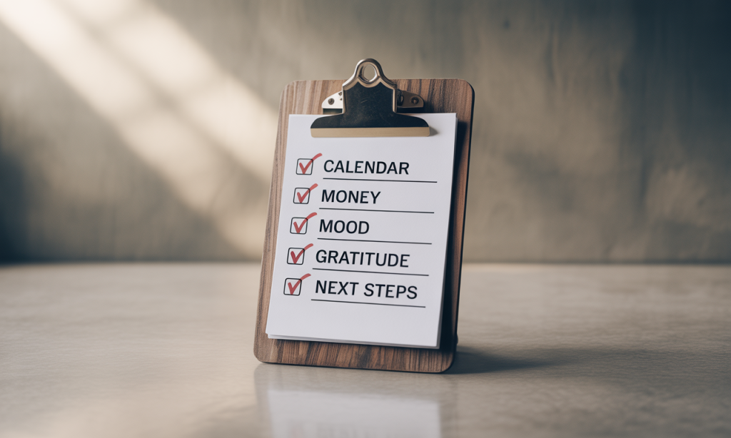 Weekly check-in agenda that keeps couples aligned and proactive.