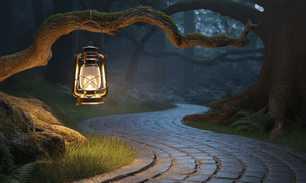 Lantern representing gentle, clarifying questions from friends