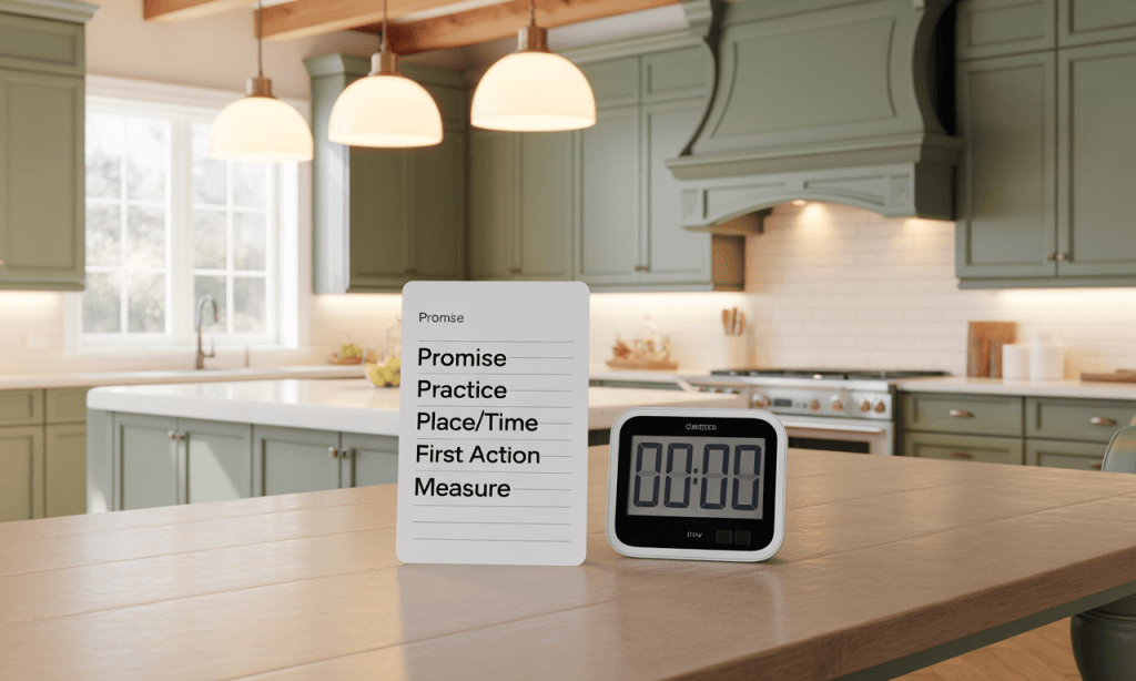 Micro-contract template central to an insight to action marriage cadence.