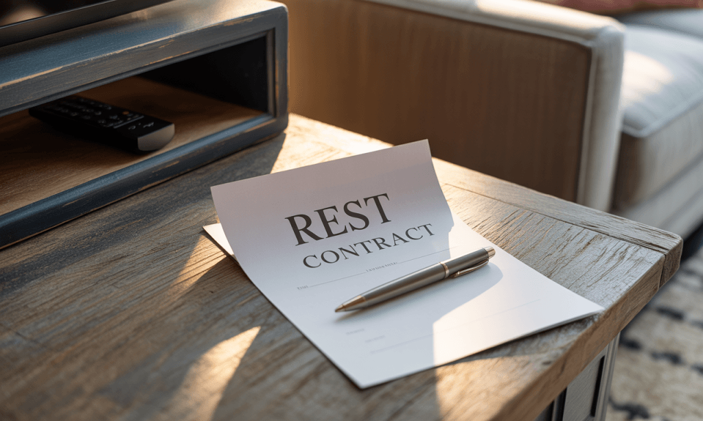 Rest contract that protects recovery while preventing avoidance from taking over.