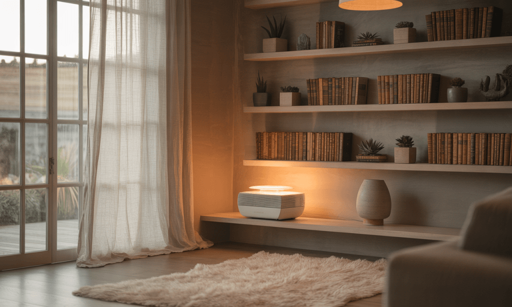Acoustic comfort elements that promote psychological safety within emotional safety home design. 