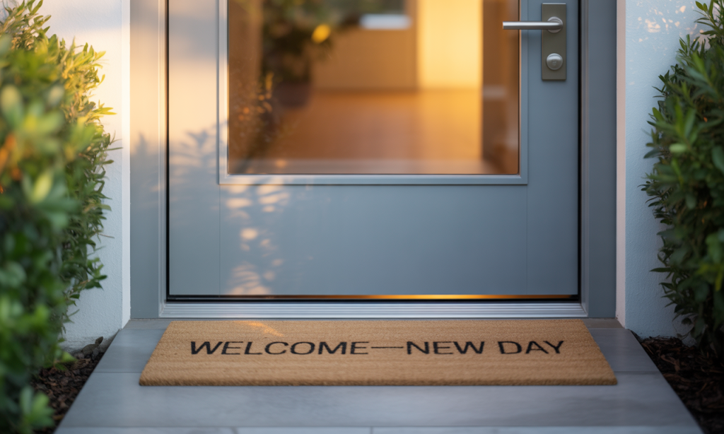 hopeful entryway symbolizing space created after retiring what no longer works