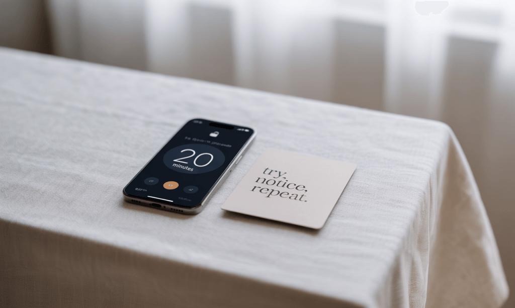 Confidence by Design uses short timers to keep new experiences easy and fun