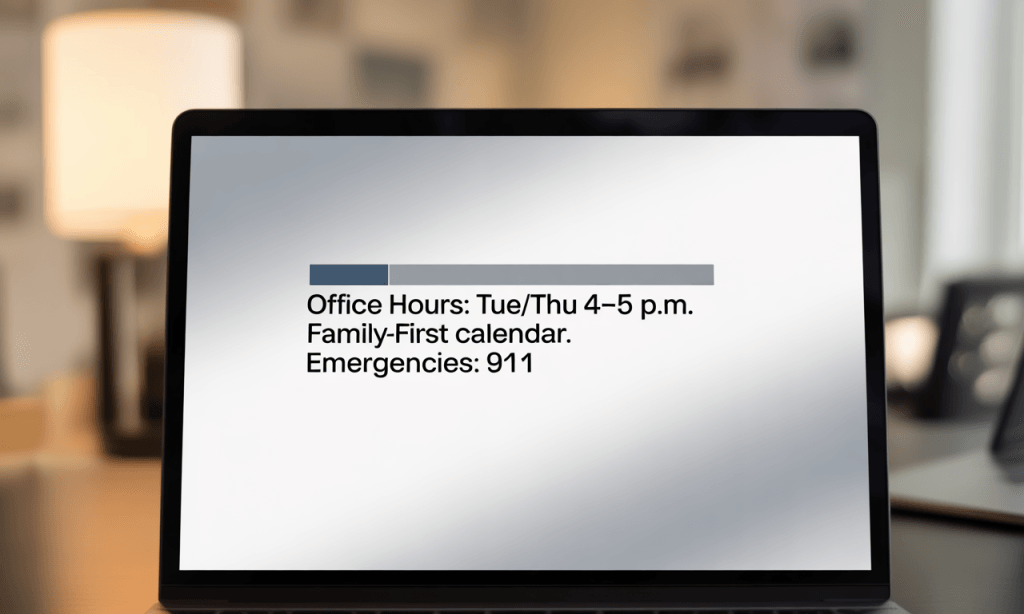 Digital boundaries-email signature that sets response expectations and closes the door to urgency.