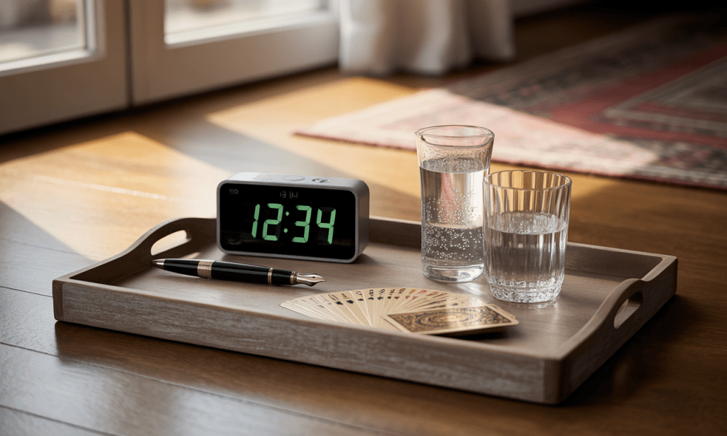 Action tray that lowers the activation energy for nightly starts.