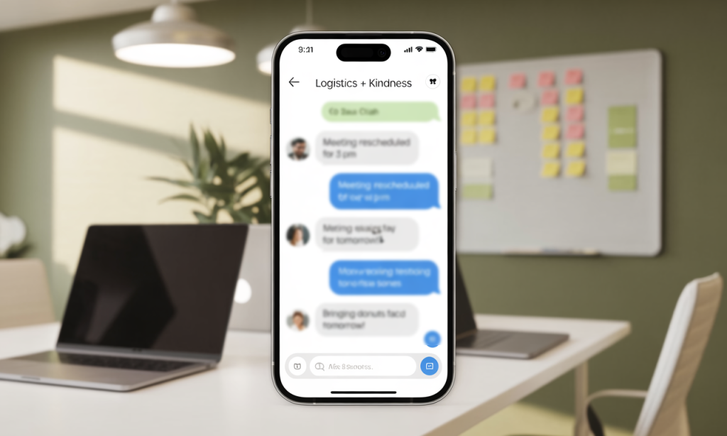 calmer group chat title modeling tone and boundaries to prevent spirals