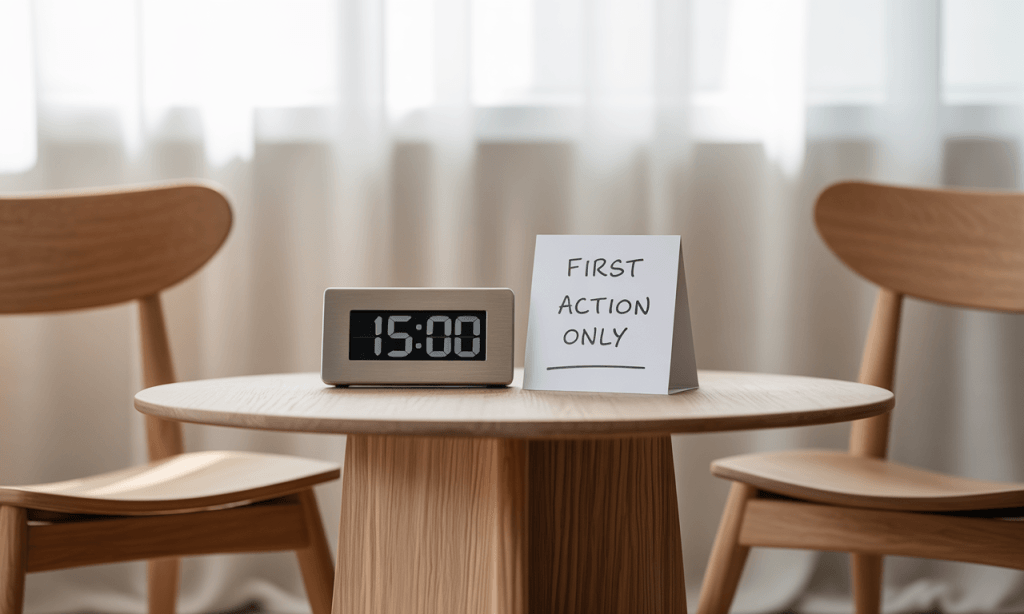 Timer-first container that protects starts and stops during the one-week experiment.