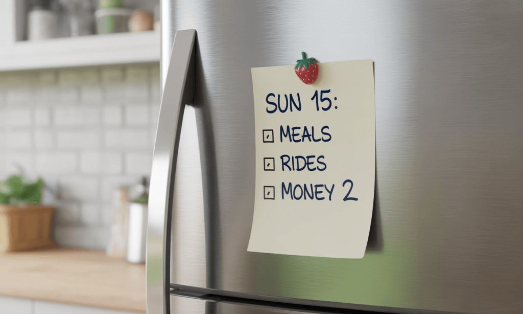 weekly plan card that supports curiosity-based money questions
