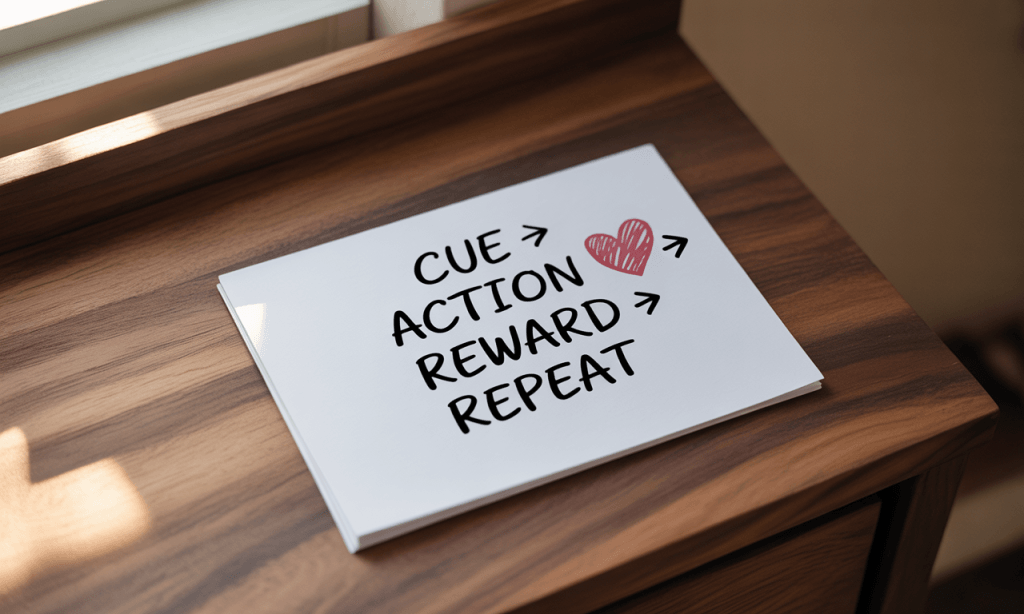 Habit loop card illustrating how feedback loops work in marriage.