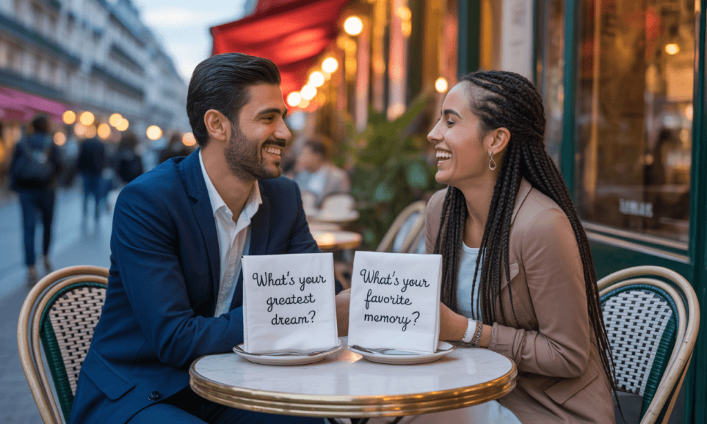 Date-night micro-bravery with napkin questions builds designed confidence together