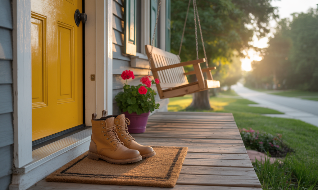 door to calmer days symbolizing intentional inputs leading to gentler connection