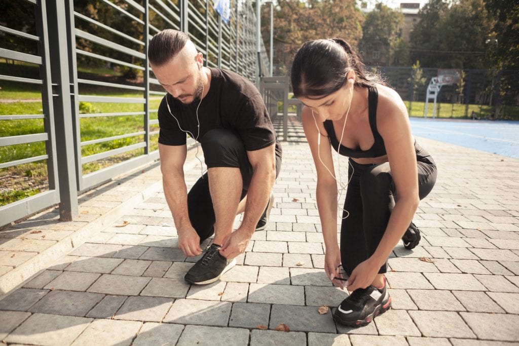 Choose the Right Competition-couple focuses on each other instead of the crowd.
