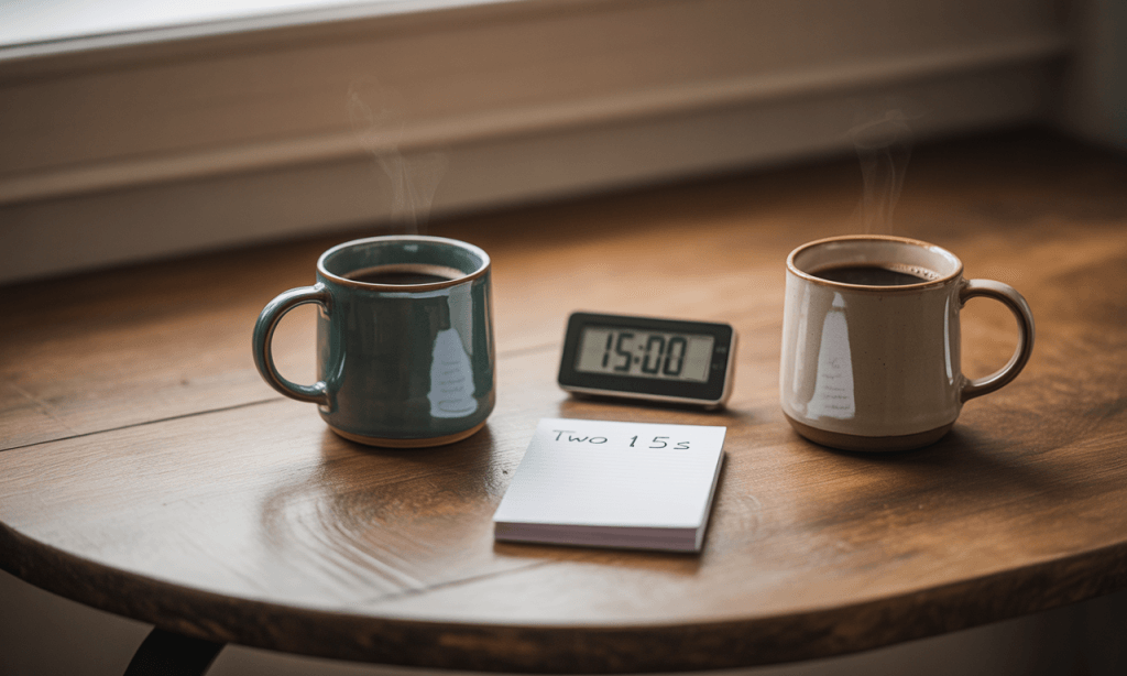 Daily micro-connection ritual-short, device-free windows keep love warm on busy days.