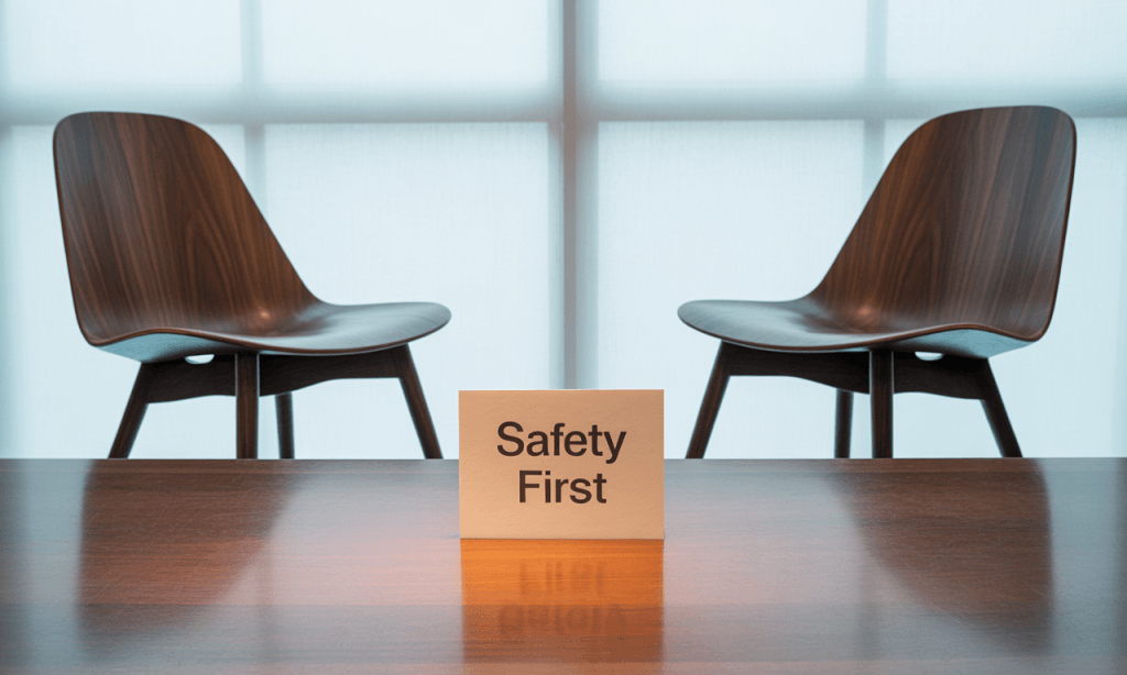 therapy setting image reminding that personal safety work precedes joint counseling in abuse cases