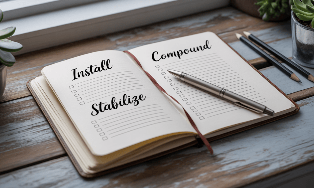 Three-phase blueprint showing how to create time together in 90 days