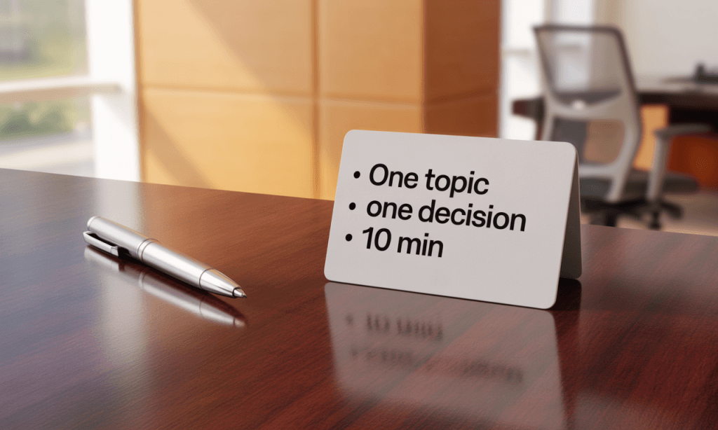 Contained conversation structure that makes attempts safe and repeatable.