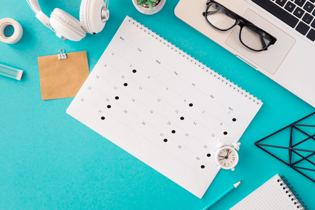 consistent relationship training plan visualized as a simple calendar cadence