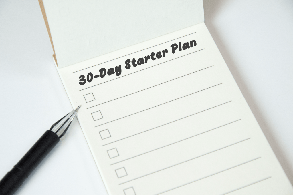 30-day starter plan helping couples launch and stick with Design Your Us.