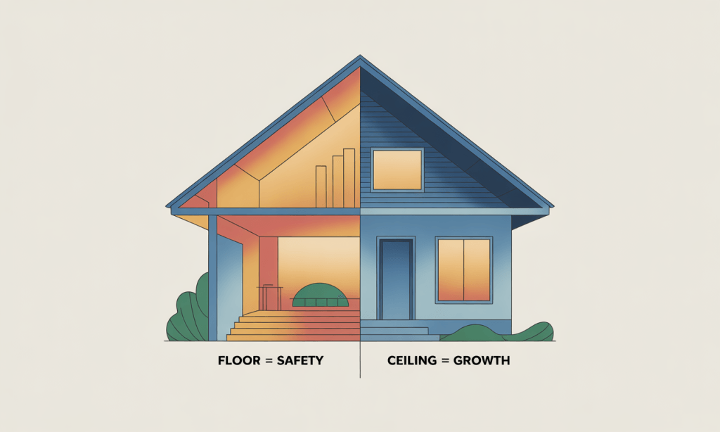 House diagram showing marriage floor and ceiling relationship model.