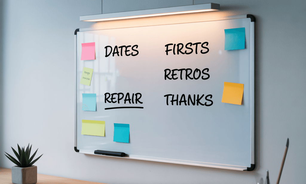 Fridge scoreboard that makes proof visible during the 90-day reset