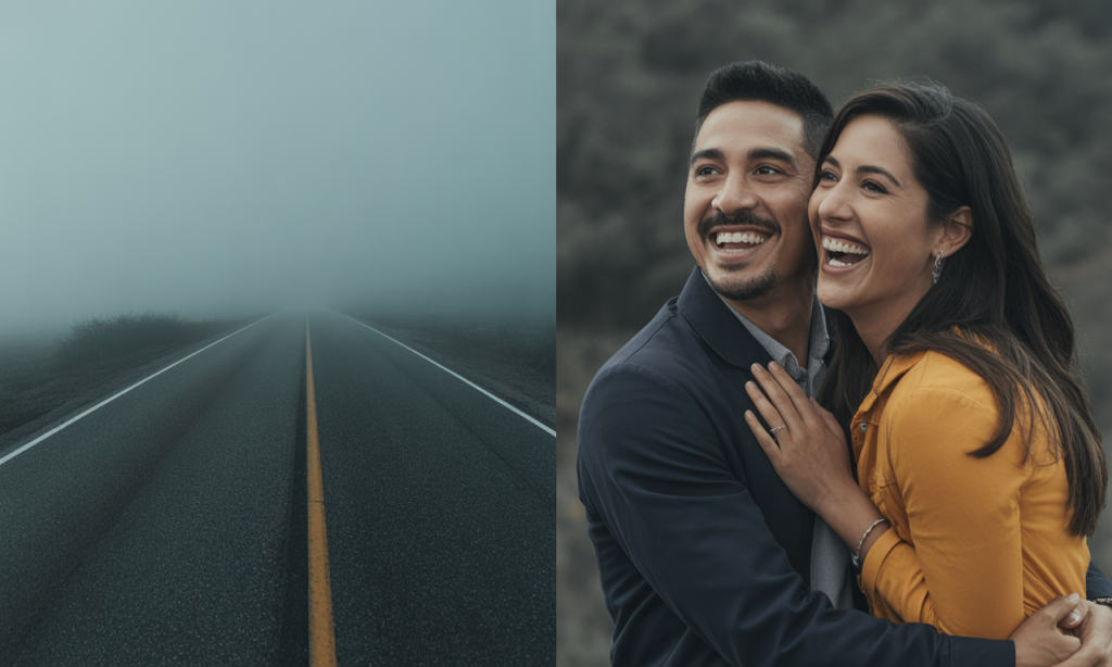 Vision gap shows why future-visualization fails and past memories feel real.