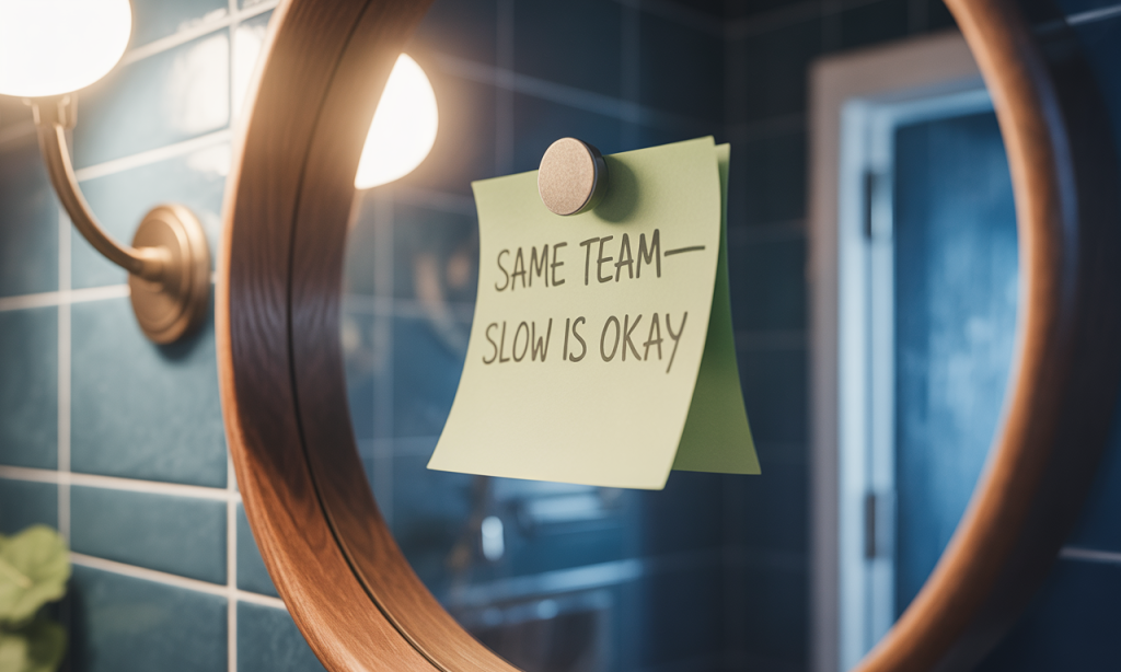 Simple scripts help couples avoid future-visualization backfires and reconnect gently.