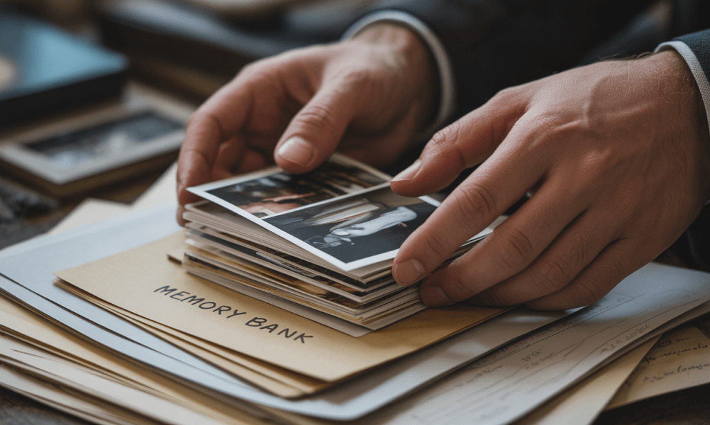 Memory bank items-photos and notes that help couples remember small wins.