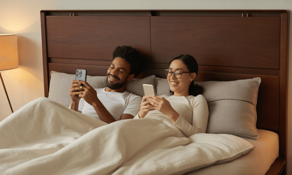 Couple using boundary scripts to protect their marriage rhythms with kindness.