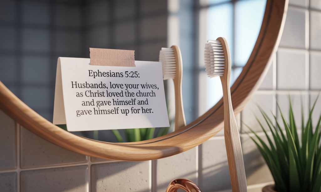 Faith-based anchor objects remind couples of gratitude and grace in daily routines.
