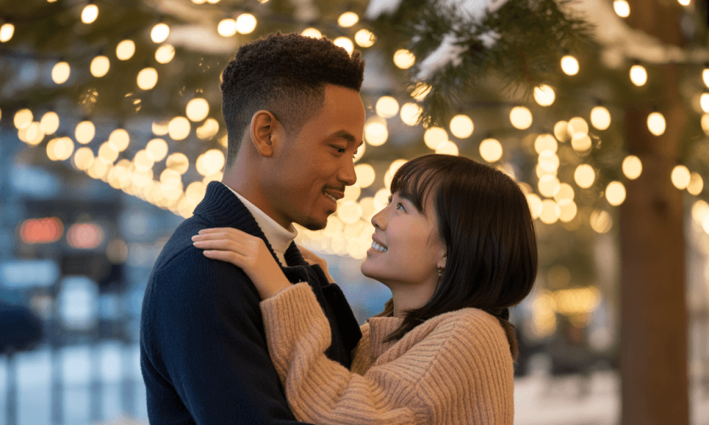 Couple enjoying a stress-free December thanks to their 90-day holiday plan.