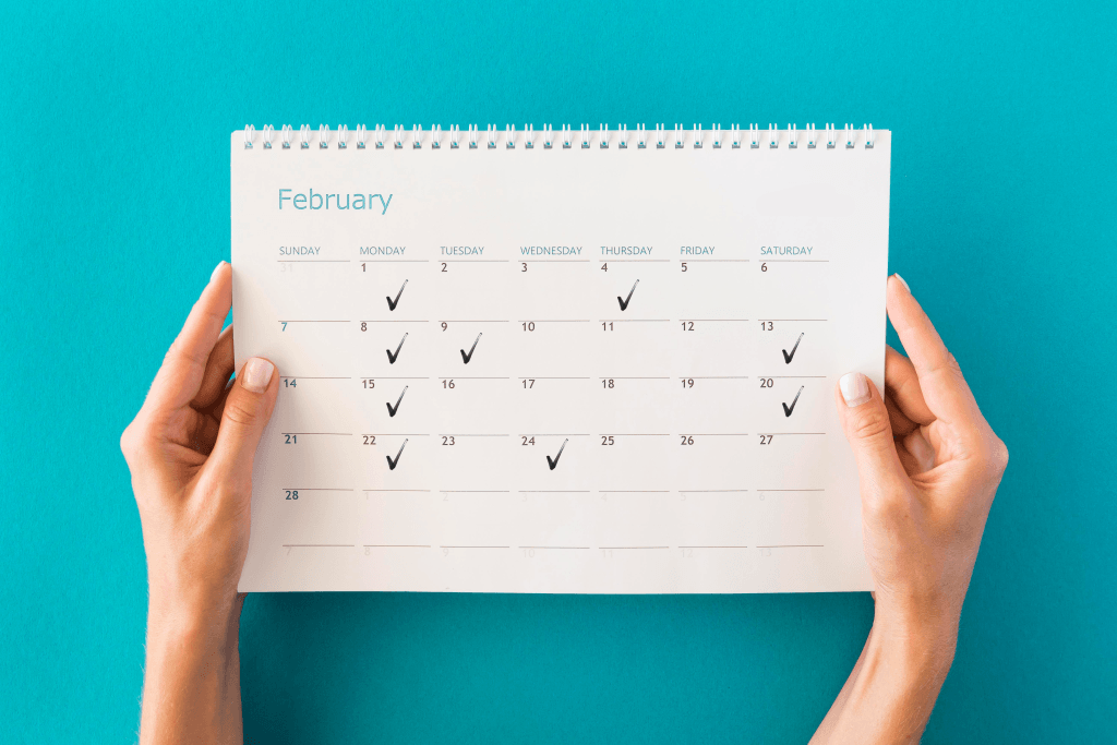 marked calendar symbolizing consistency and accountability in micro-habits