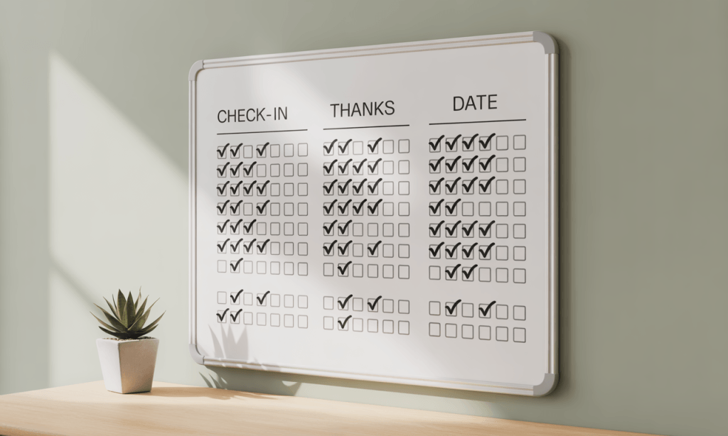 Visible scoreboard reinforces the Momentum > Motivation streak day by day