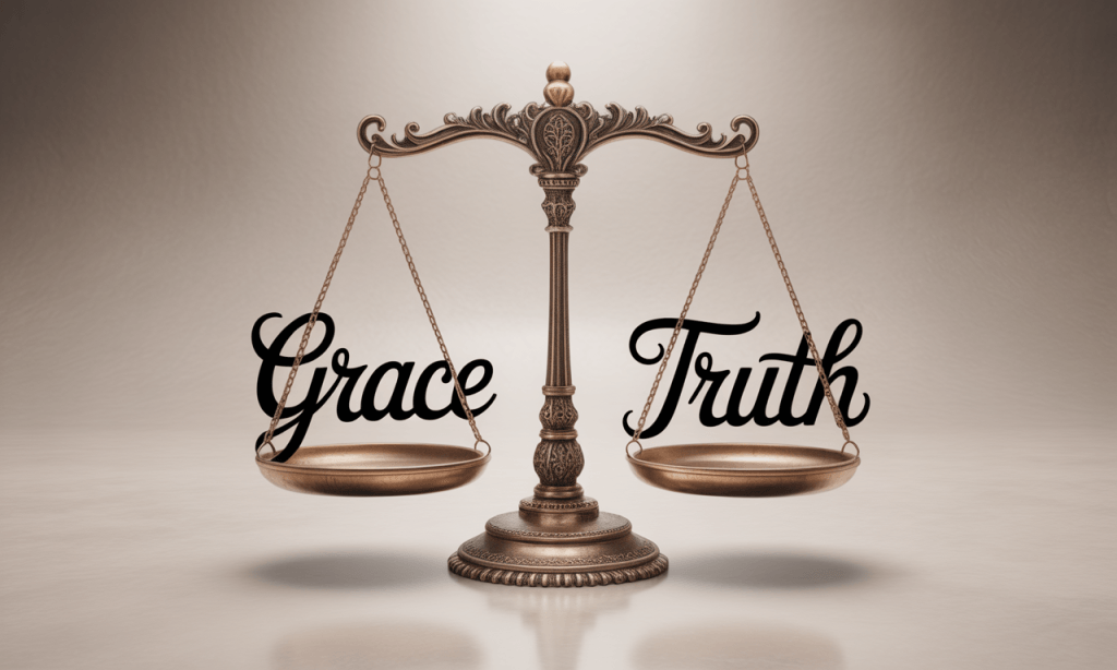 balance scale with grace and truth showing healthy assumptions in marriage