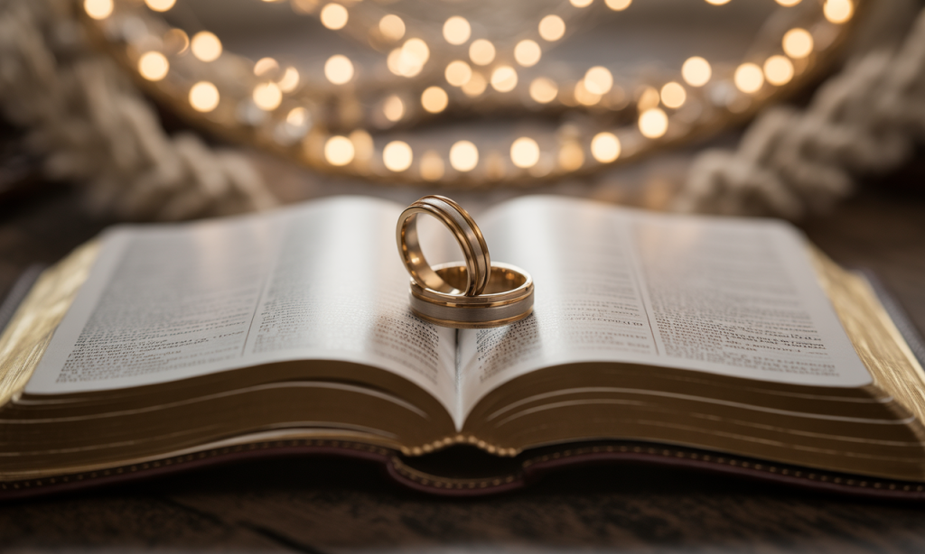 Symbolic image of marriage as an unbroken loop of faith, grace, and lasting hope.