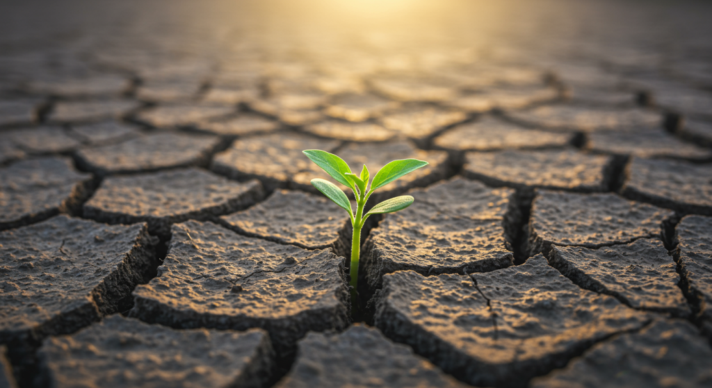 Symbol of slow growth and proof of life during hard marriage seasons.