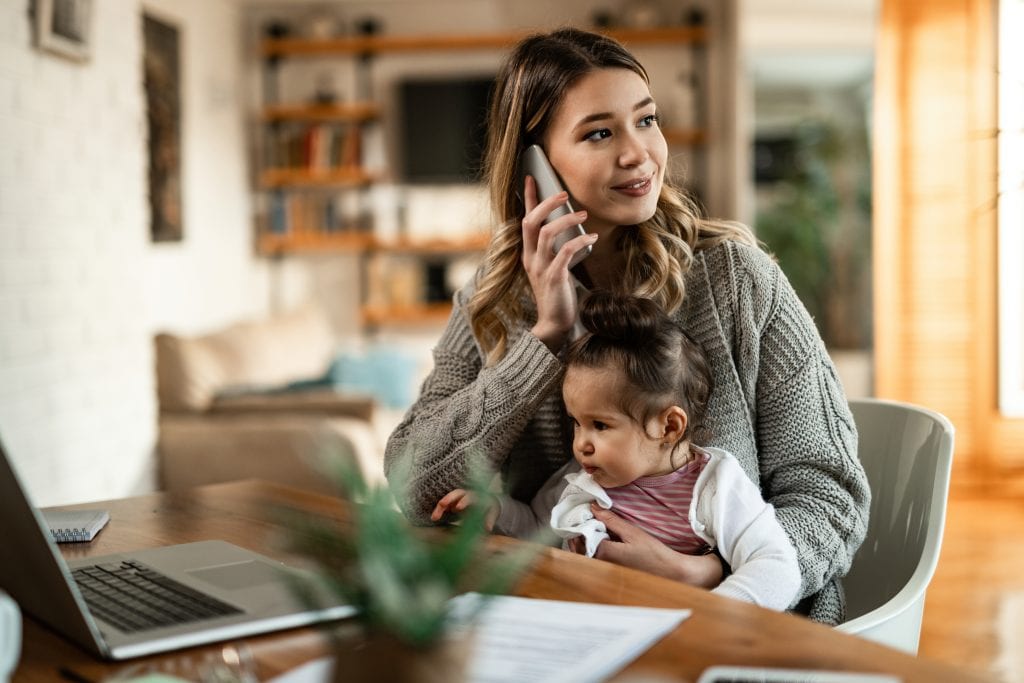 parent calmly calling grandparent to clarify misunderstanding using 24 hour repair approach