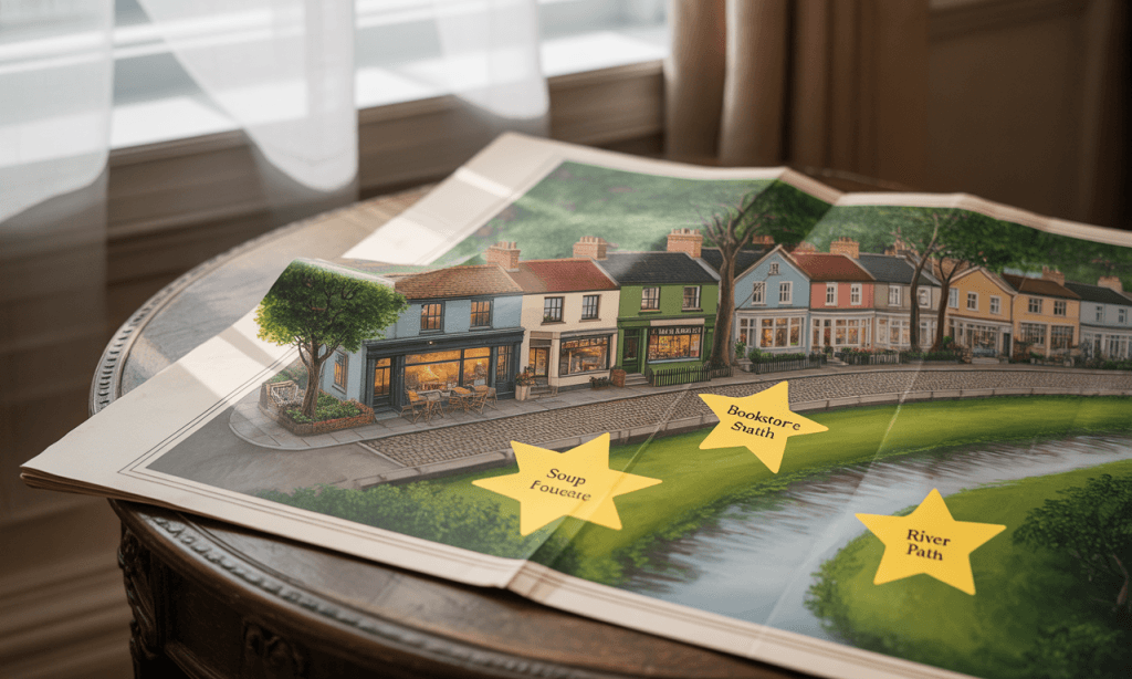 Micro-adventures map shows new foods, new rooms, and new routes within one mile